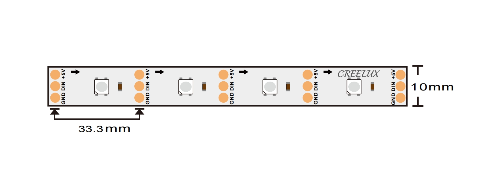 CREELUX-professional manufacturer of led strip lights rgb, rgbic,high quality, 3 years warranty.